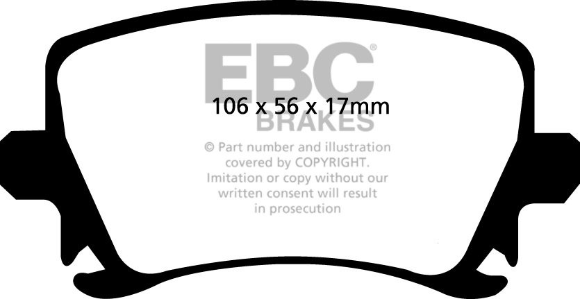 EBC Brakes VW Eos 3.2 2006-.. Remblokken achterzijde redstuff