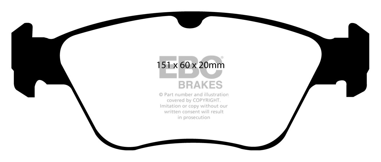 EBC Brakes MERCEDES SLK (R170) SLK200 (2.0) 97-2004 Remblokken v