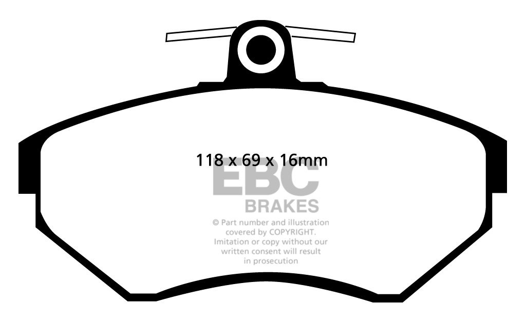 EBC Brakes SEAT BEDRIJFSWAGEN Inca 1.4 99-2002 Remblokken voorzi