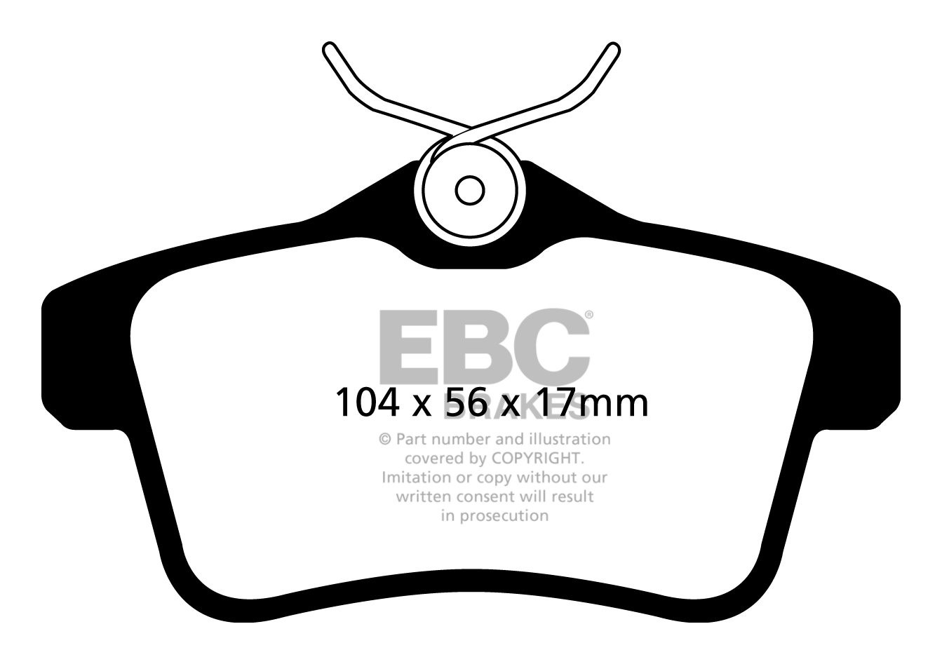 EBC Brakes PEUGEOT 5008 1.6 Turbo 2009-.. Remblokken achterzijde