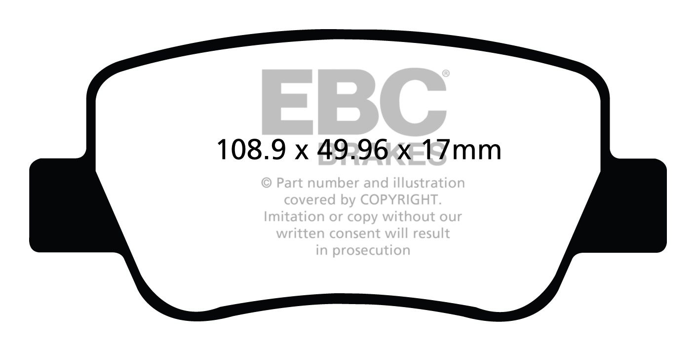 EBC Brakes TOYOTA Avensis 2.0 TD 2009-.. Remblokken achterzijde