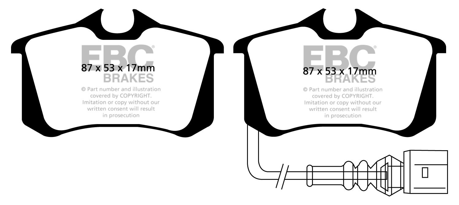 EBC Brakes SEAT Ibiza 1.8 Turbo-R 2001-2002 Remblokken achterzij