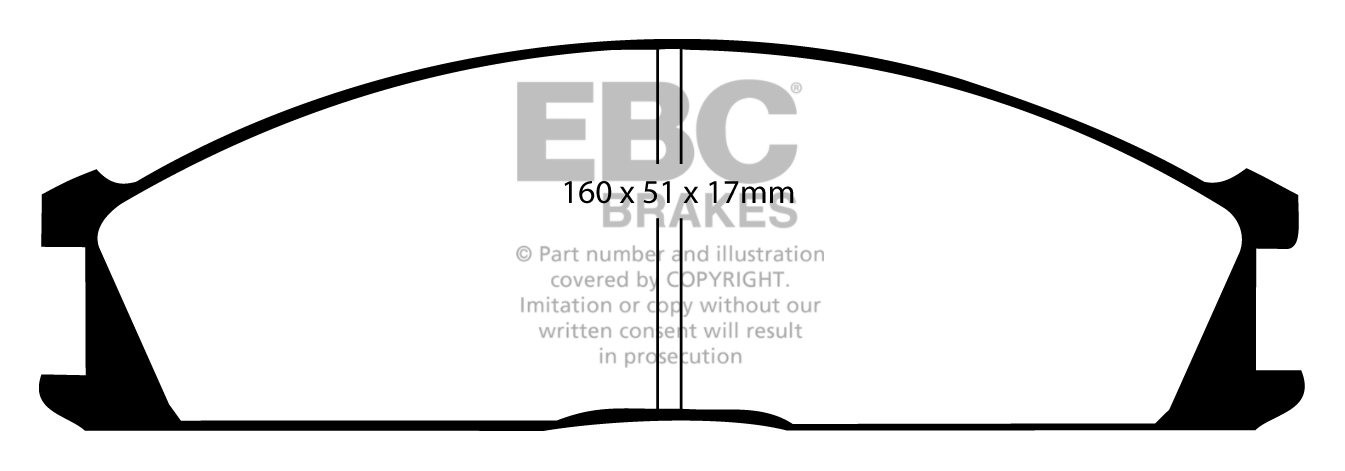 EBC Brakes NISSAN BEDRIJFSWAGEN NP300 2.5 TD 2WD 2008-.. Remblok