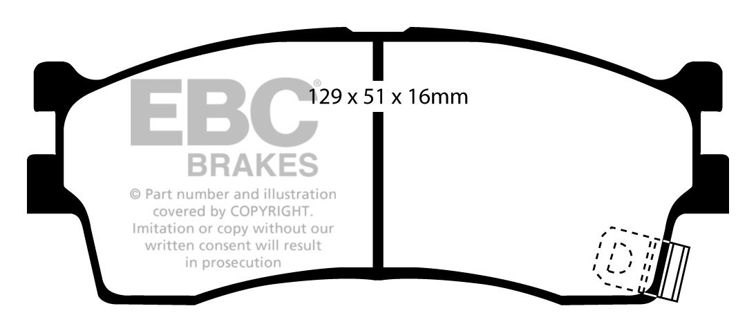 EBC Brakes KIA Rio 1.5 2002-2005 Remblokken voorzijde greenstuff