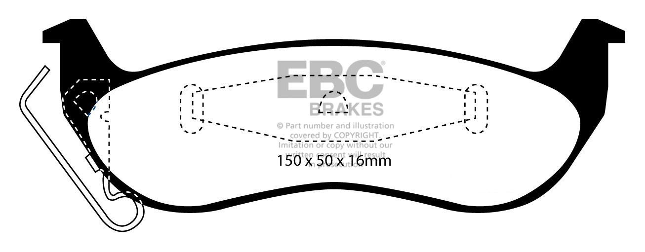 EBC Brakes LINCOLN Town Car 4.6 2003-.. Remblokken achterzijde