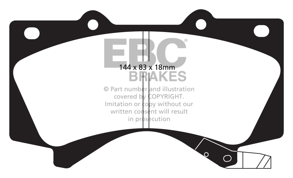 EBC Brakes TOYOTA Landcruiser 4.5 TD (VDJ200) 2008-.. Remblokken