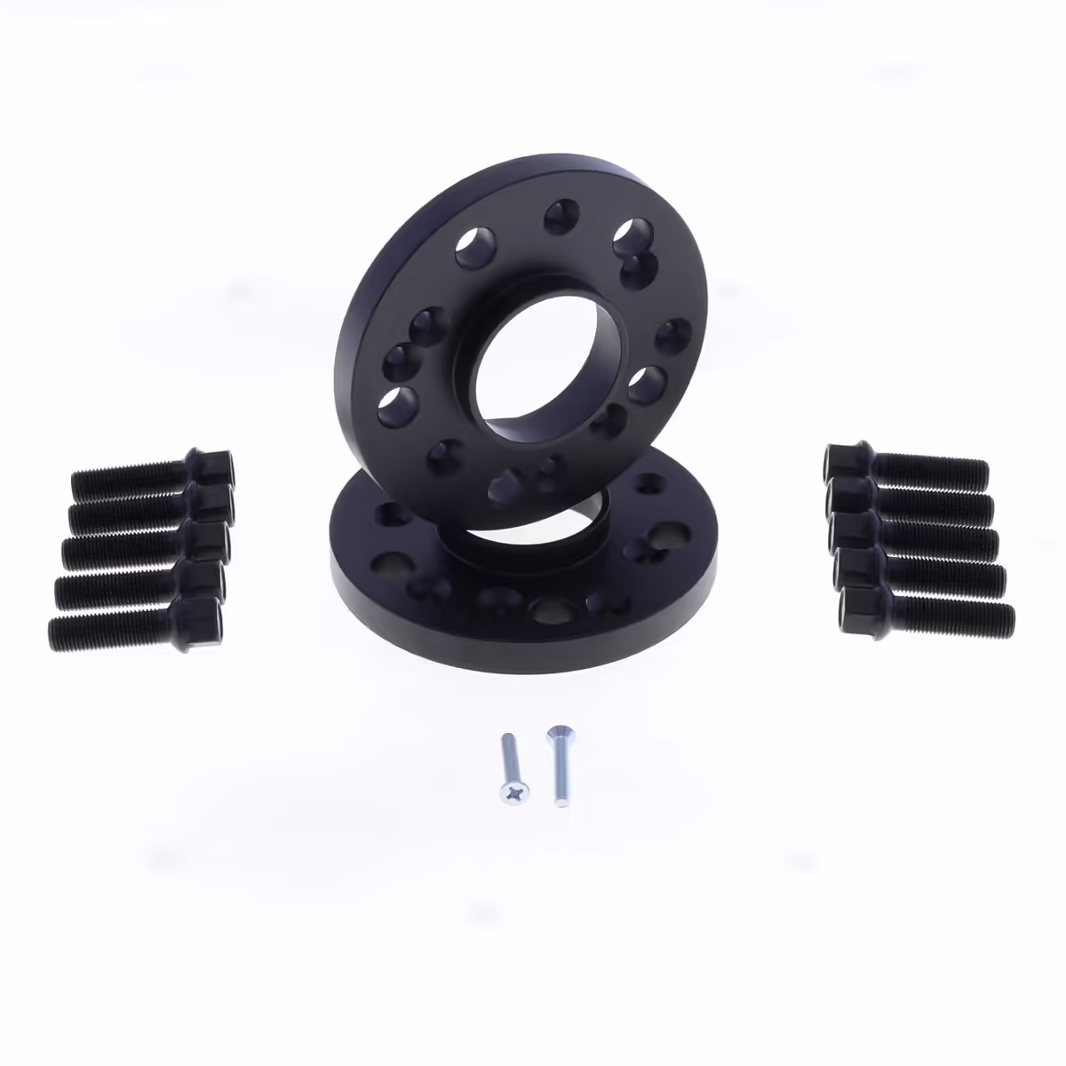 Spoorverbreders 5x112 naaf:66,45 dikte:16mm Audi incl. wielbouten Zwart