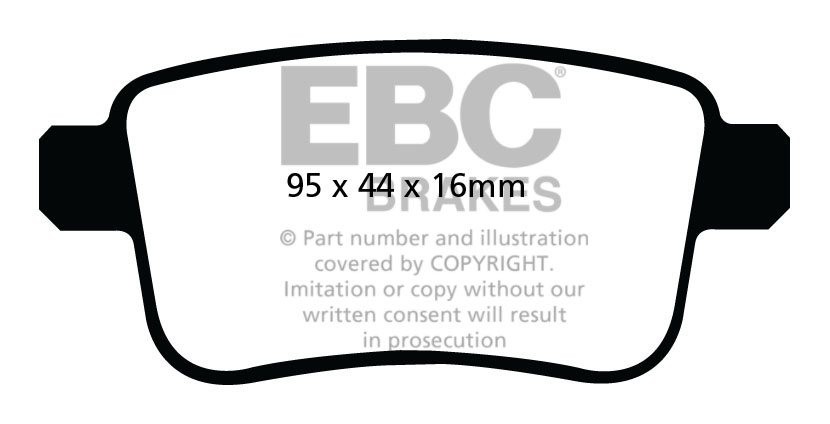EBC Brakes RENAULT Kangoo 1.5 D (68) 2008-.. Remblokken achterzi