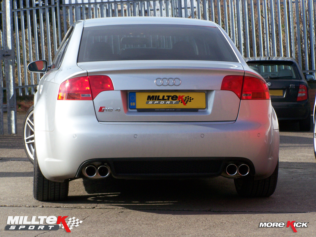 Milltek Audi RS4 B7 non-resonated(luider) cat-back systeem met l