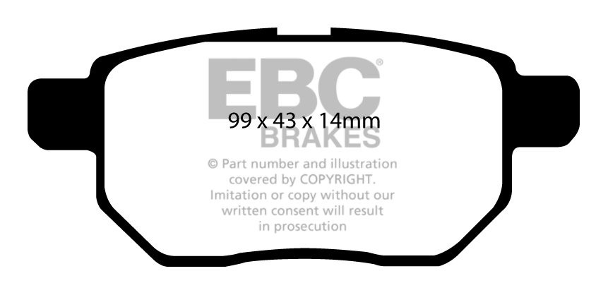 EBC Brakes TOYOTA Auris 2.2 TD 2006-.. Remblokken achterzijde