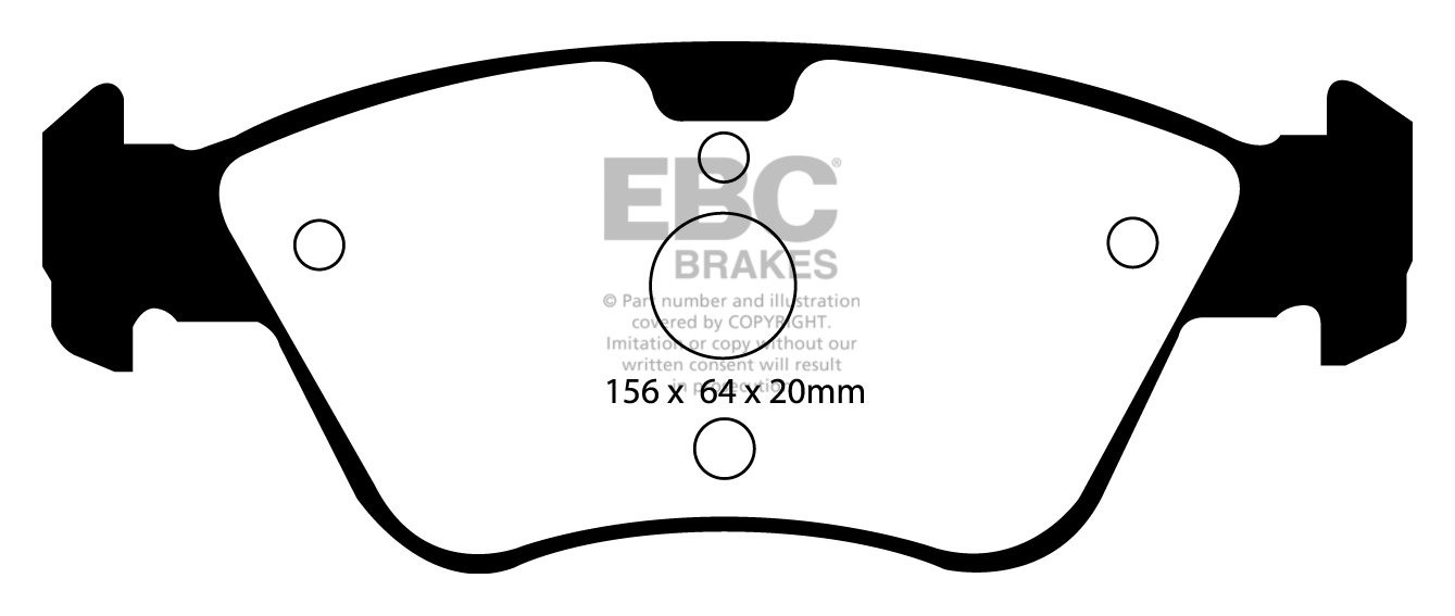 EBC Brakes MERCEDES CLK (C208) CLK320 (3.2) 97-2002 Remblokken v