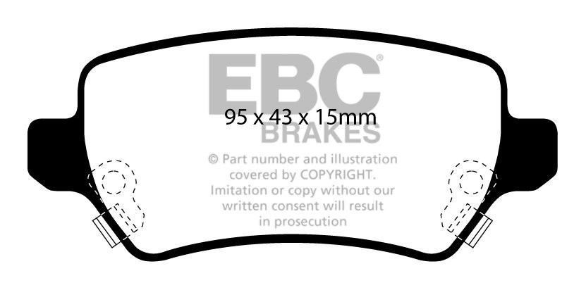 EBC Brakes OPEL Combo (Astra) 1.7 TD 2002-.. Remblokken achterzi