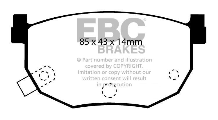 EBC Brakes NISSAN Skyline (R30) 1.8 81-85 Remblokken achterzijde
