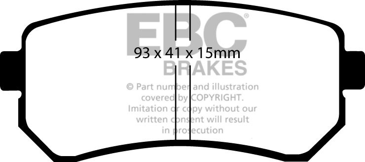 EBC Brakes KIA Pro-Cee'd 1.4 2008-.. Remblokken achterzijde
