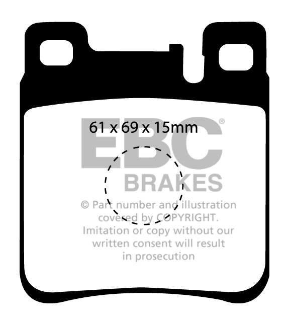 EBC Brakes MERCEDES CL-Class (C140) CL500 96-99 Remblokken achte