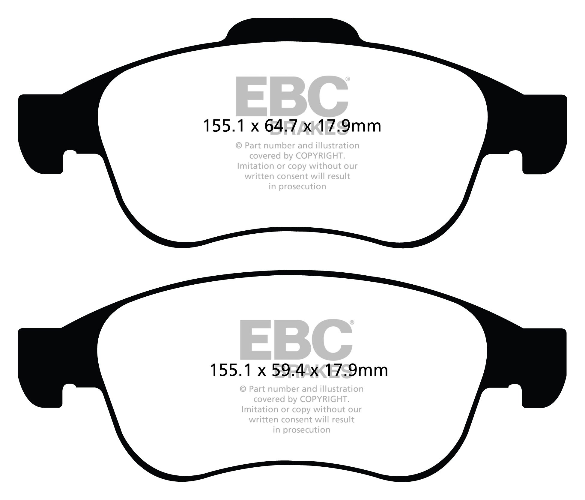 EBC Brakes RENAULT Megane CC 1.5 TD 2010-.. Remblokken voorzijde