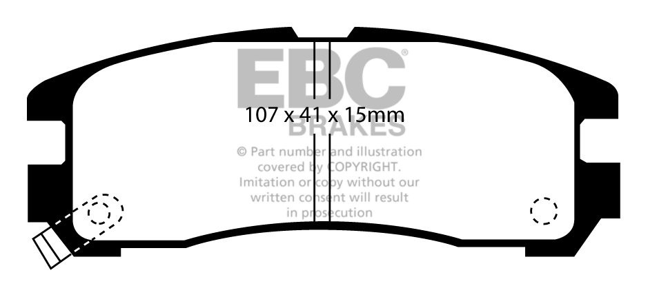 EBC Brakes MITSUBISHI RVR 2.0 91-97 Remblokken achterzijde