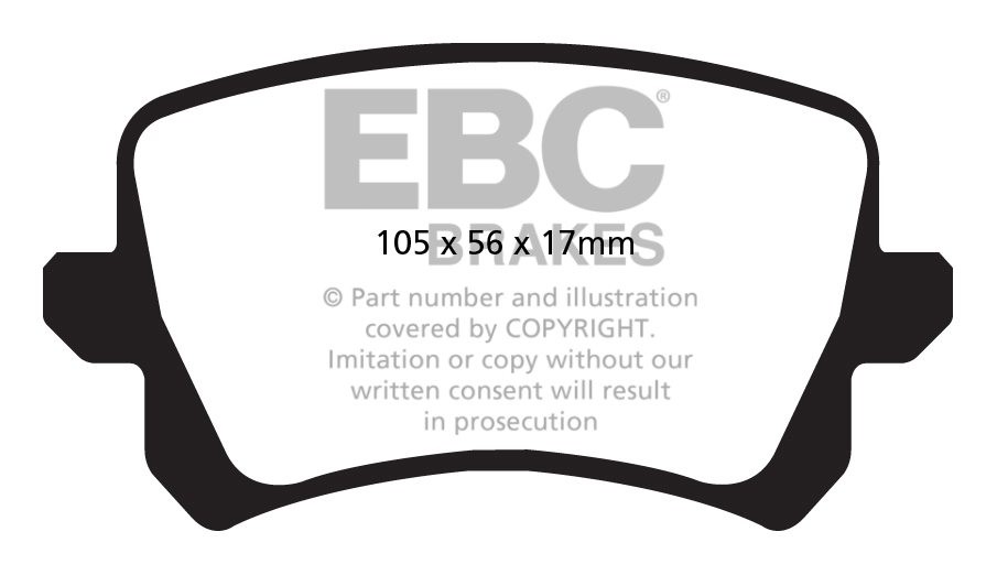 EBC Brakes VW Tiguan 1.4 Turbo 2007-.. Remblokken achterzijde