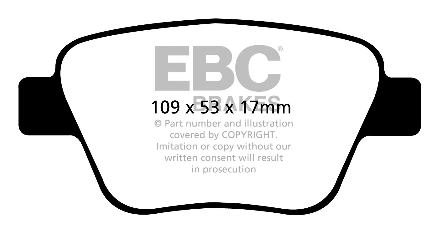 EBC Brakes SKODA Superb 1.4 Turbo 2009-.. Remblokken achterzijde