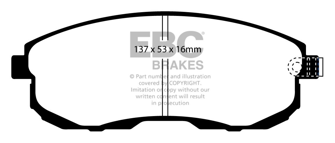 EBC Brakes NISSAN Tiida 1.8 2007-.. Remblokken voorzijde