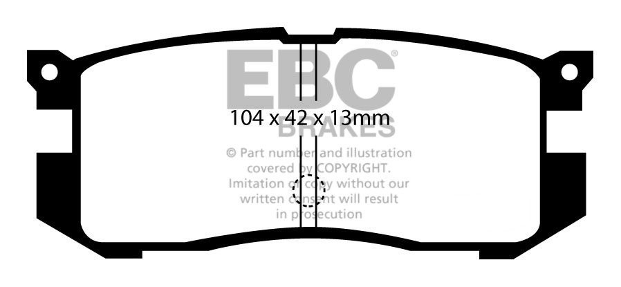 EBC Brakes FORD Probe 2.0 92-93 Remblokken achterzijde