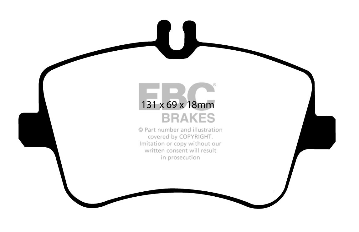 EBC Brakes MERCEDES C-Class (W203) C180 2000-2004 Remblokken voo