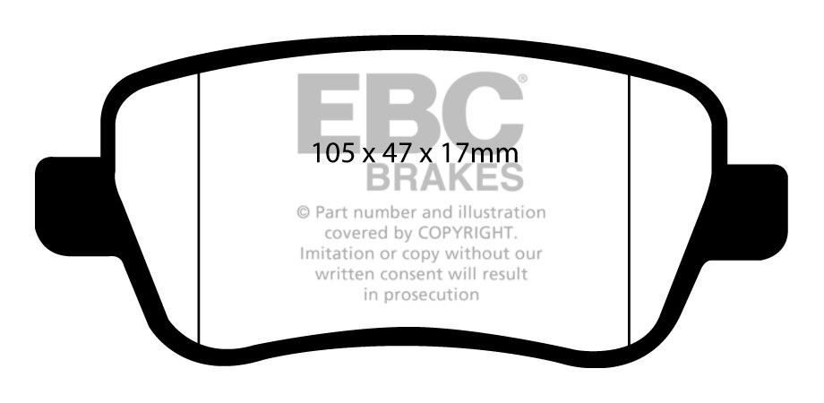 EBC Brakes FIAT Croma 2.4 TD 2005-.. Remblokken achterzijde