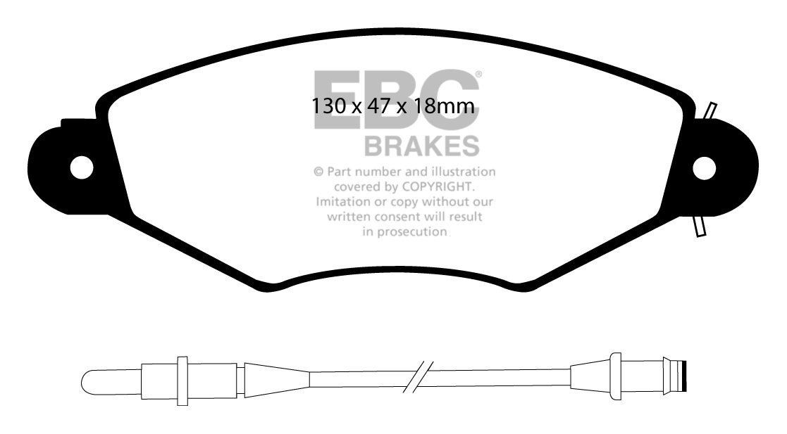 EBC Brakes RENAULT BEDRIJFSWAGEN Kangoo 1.9 TD 2001-2008 Remblok