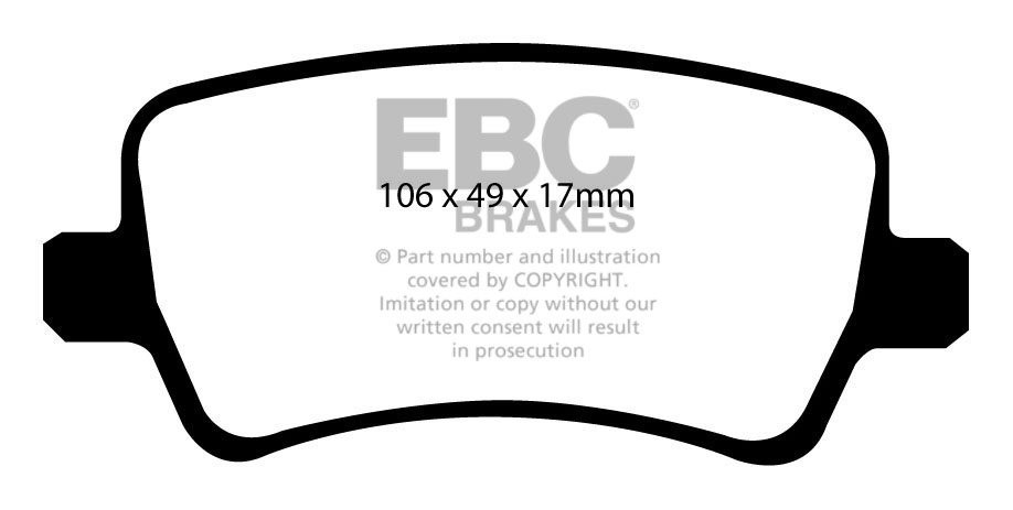 EBC Brakes VOLVO V70 3.2 (Elec H/B) 2007-.. Remblokken achterzij