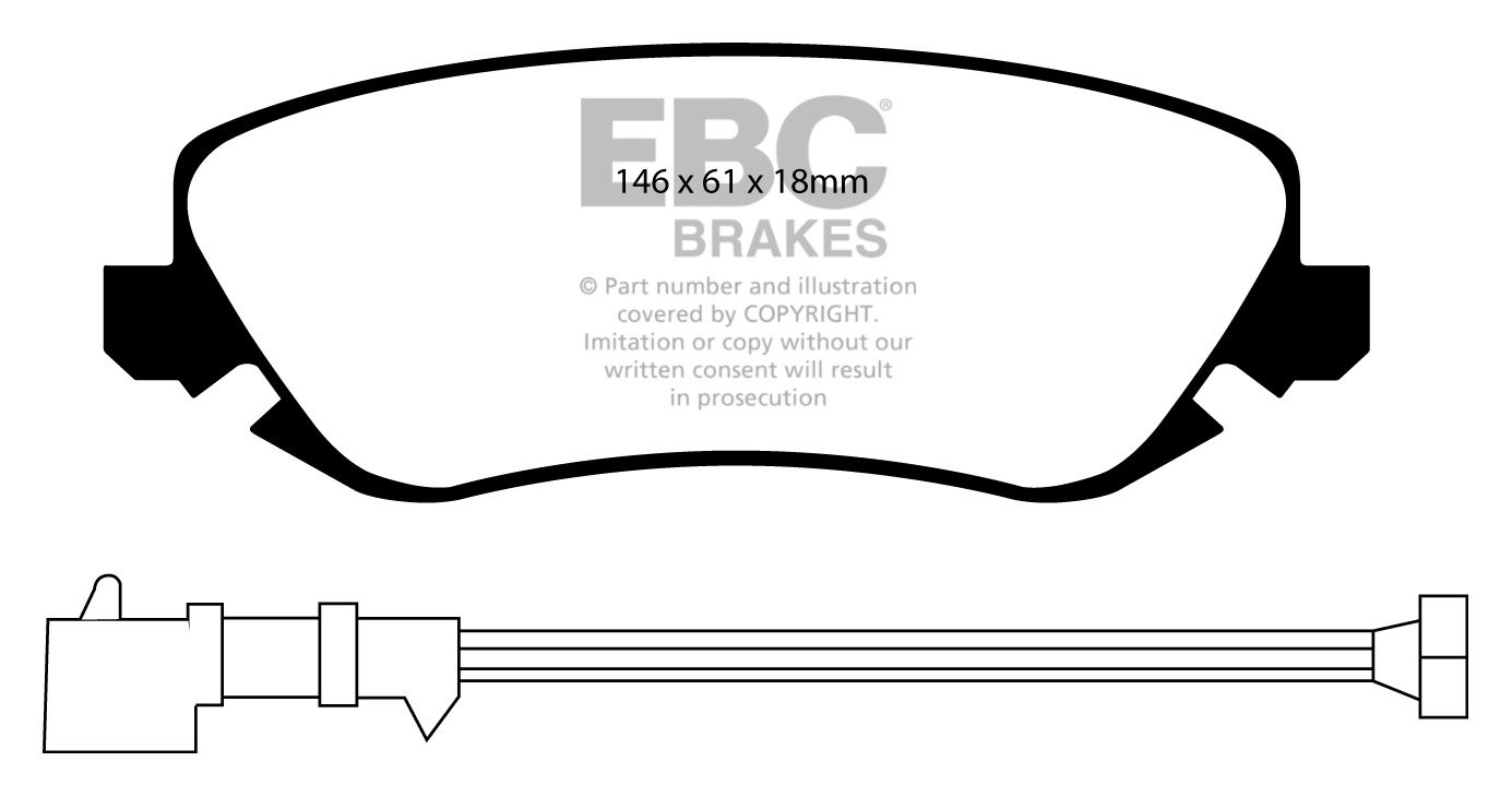 EBC Brakes LANCIA Thesis 2.4 TD 2001-.. Remblokken voorzijde