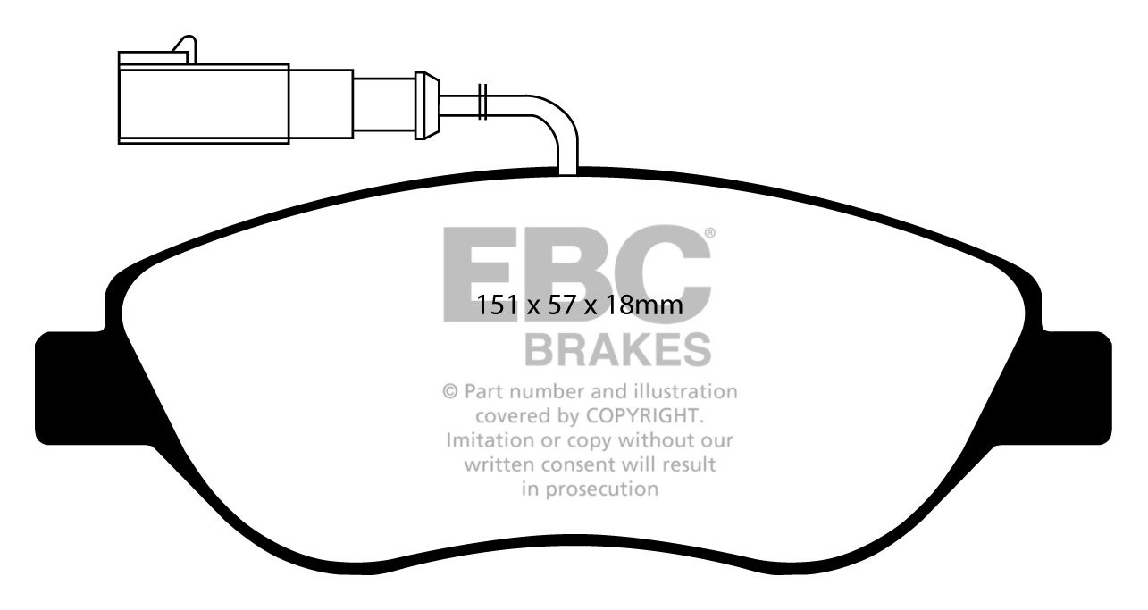 EBC Brakes LANCIA Delta 1.4 Turbo (150) 2010-.. Remblokken voorz