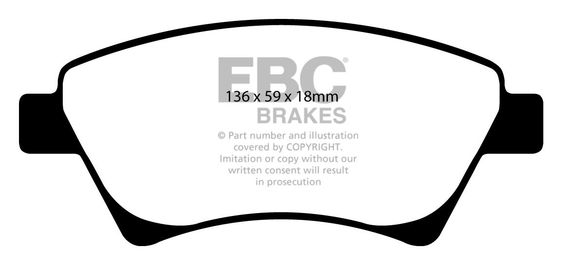 EBC Brakes RENAULT Scenic 1.5 TD 2003-2005 Remblokken voorzijde