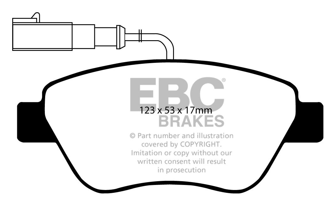 EBC Brakes LANCIA Musa 1.4 2004-.. Remblokken voorzijde