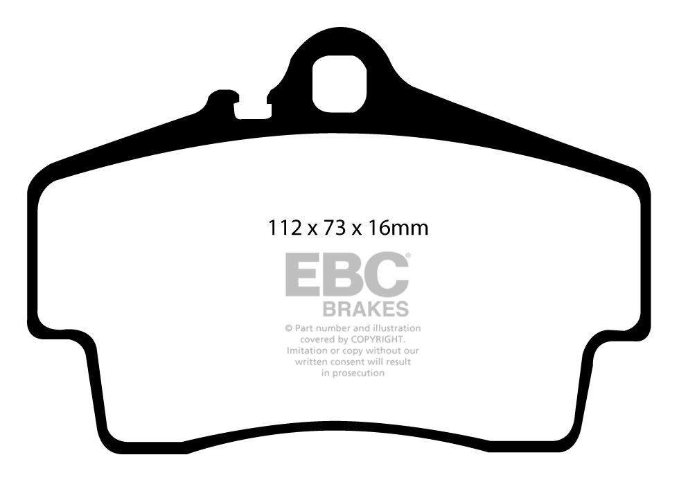 EBC Brakes PORSCHE Cayman (Cast Iron Discs only) 3.4 2006-.. Rem