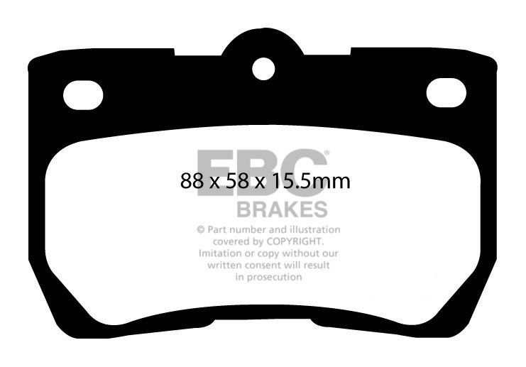 EBC Brakes LEXUS GS460 4.6 2008-.. Remblokken achterzijde yellow