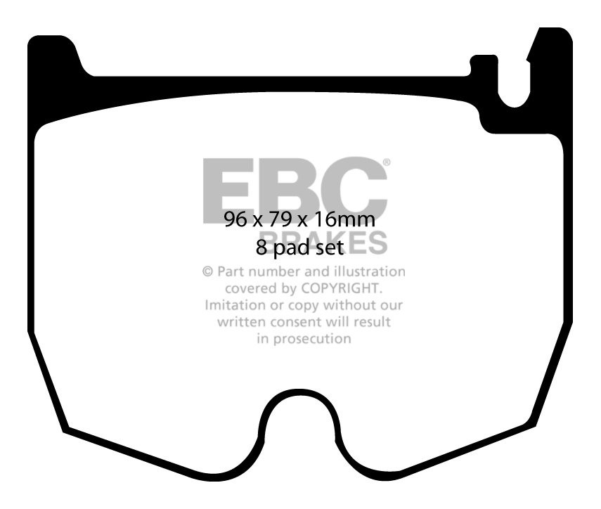 EBC Brakes MERCEDES SL-Class (R230) SL65 AMG (Black) 2008-.. Rem