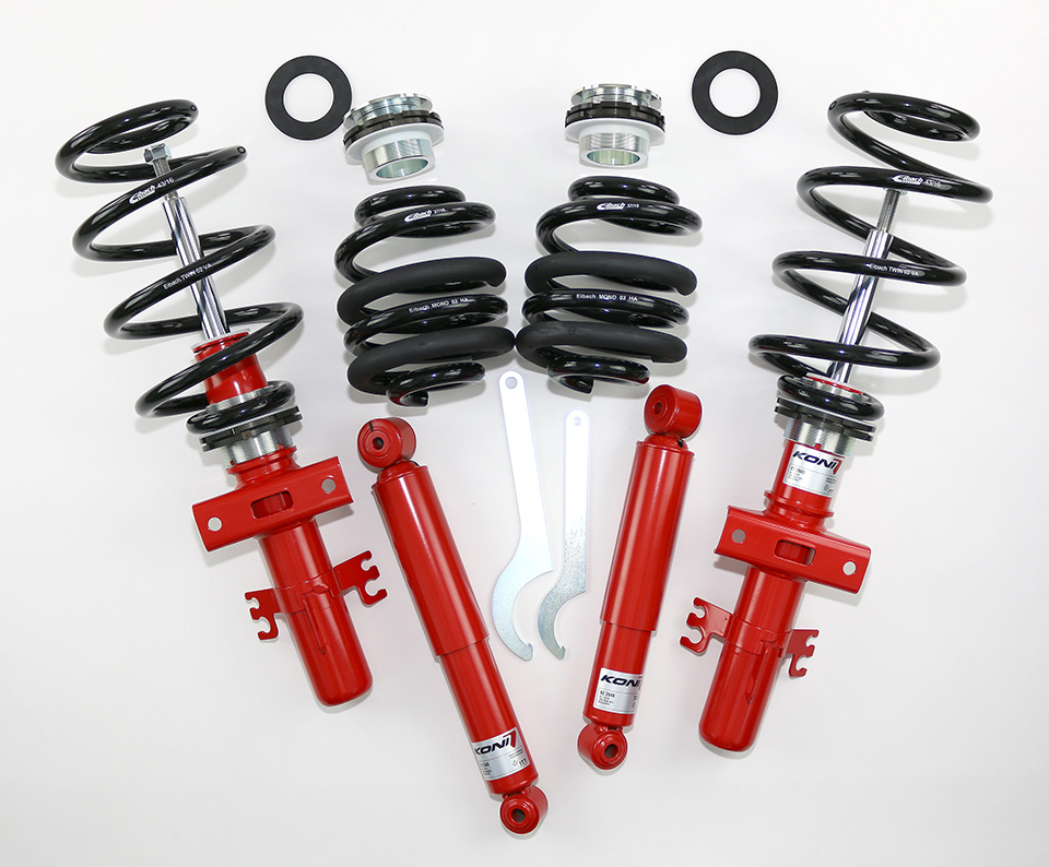 Coilover set Koni VW Transporter T5 and T6 Red T32