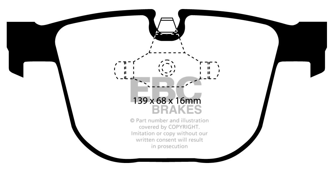 EBC Brakes BMW M3 4.0 (E92) 2010-.. Remblokken achterzijde