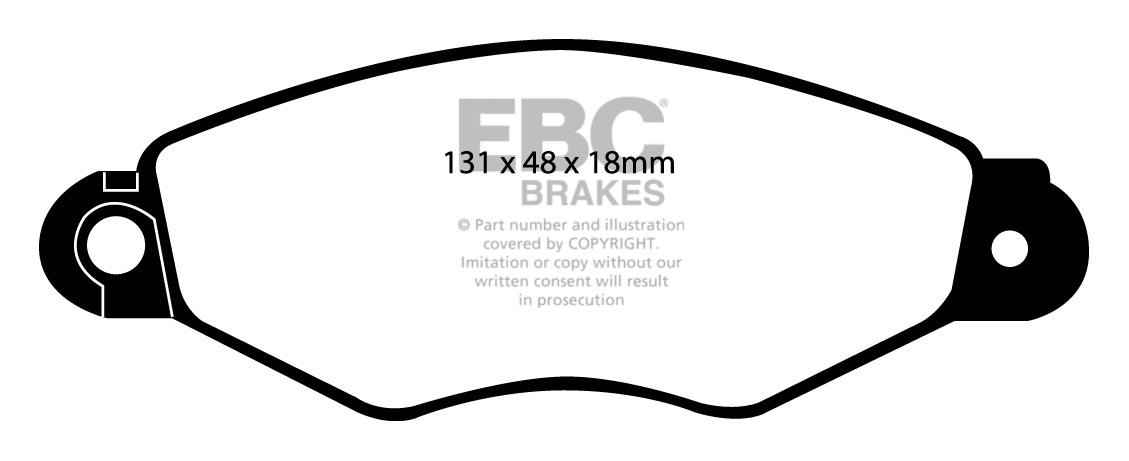 EBC Brakes RENAULT Clio 1.9 D 98-2001 Remblokken voorzijde