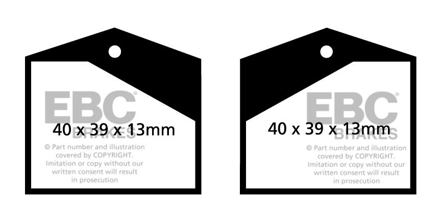 EBC Brakes DAIMLER Sovereign Handbrake Pads 66-83 Remblokken ach