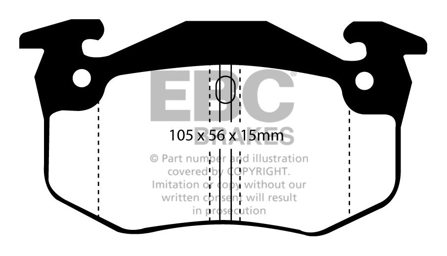 EBC Brakes RENAULT Laguna Sedan 2.0 94-95 Remblokken achterzijde