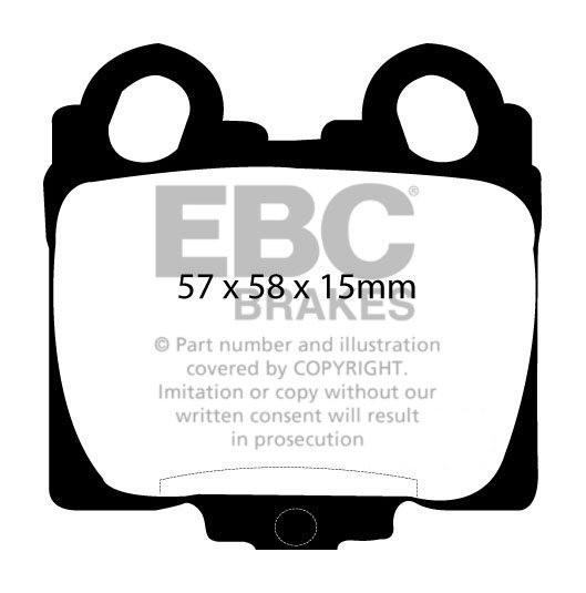 EBC Brakes TOYOTA Verossa 2.5 2001-2003 Remblokken achterzijde