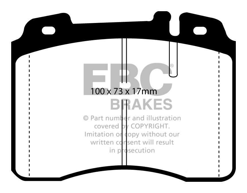 EBC Brakes MERCEDES SL-Class (R129) SL600 94-2002 Remblokken voo