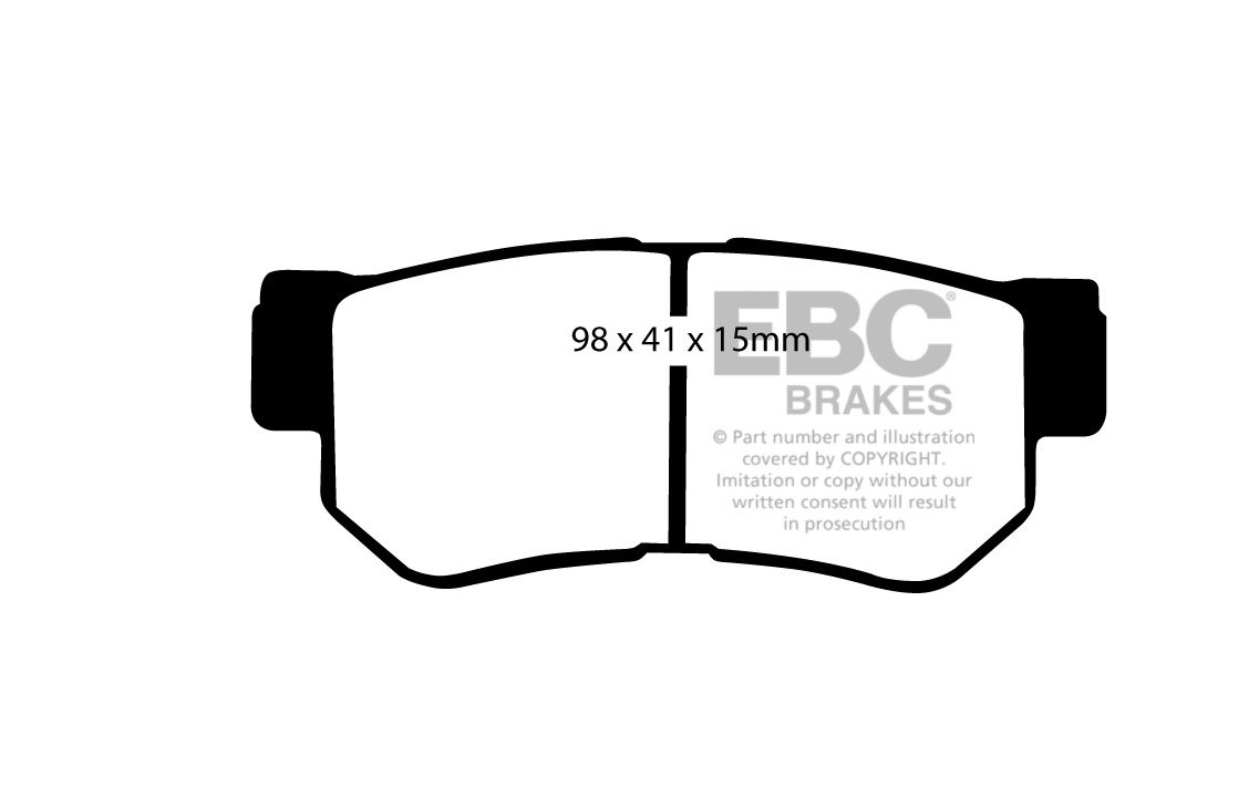 EBC Brakes HYUNDAI Matrix 1.6 2001-2002 Remblokken achterzijde