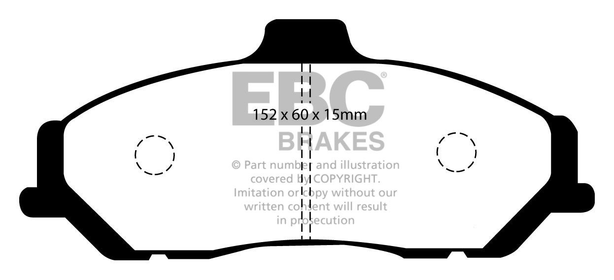 EBC Brakes MAZDA BEDRIJFSWAGEN BT-50 2.5 TD 2WD 2007-.. Remblokk