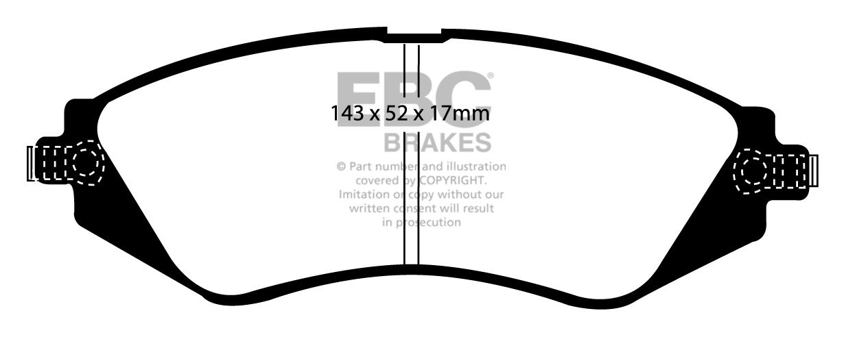 EBC Brakes DAEWOO Lacetti 1.8 2003-2005 Remblokken voorzijde gre