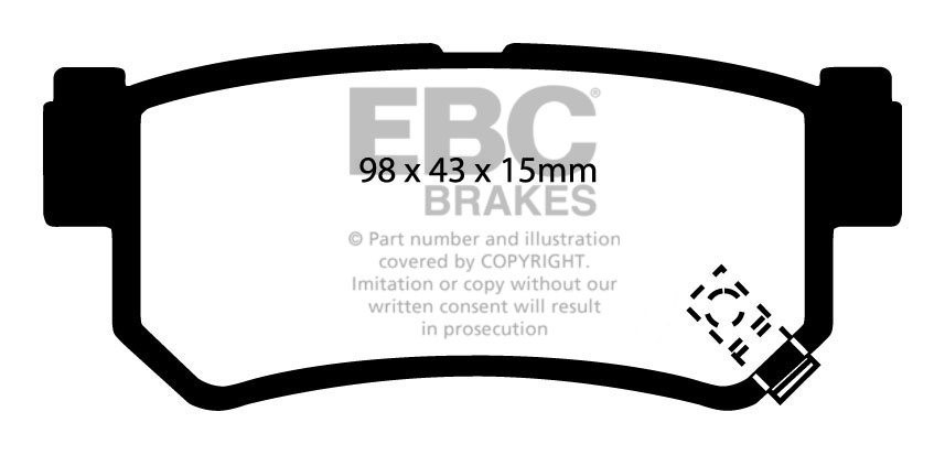 EBC Brakes SSANGYONG Rexton 2.7 TD 2004-.. Remblokken achterzijd