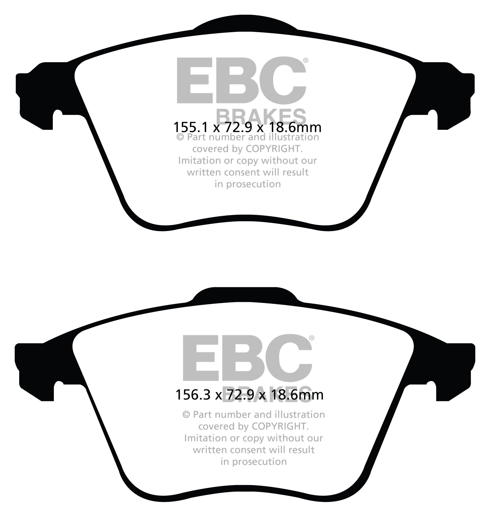 EBC Brakes VOLVO S40 2.0 TD 2006-.. Remblokken voorzijde