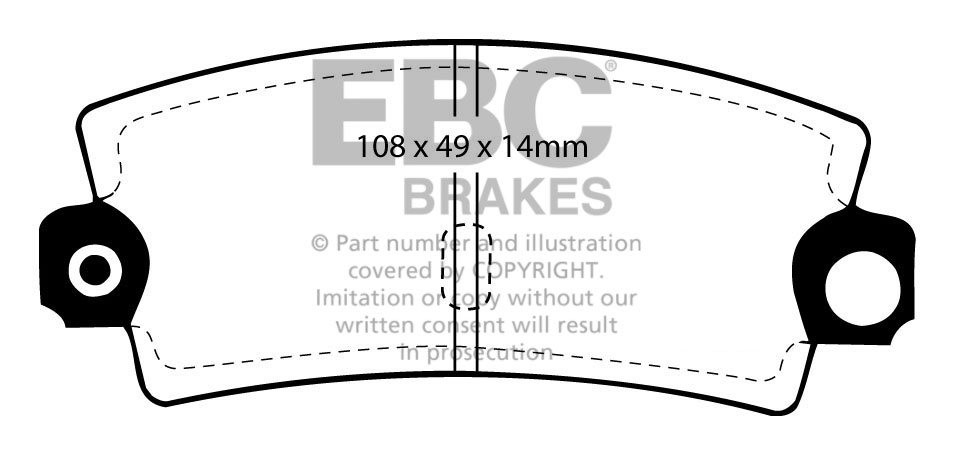 EBC Brakes RENAULT 25 2.5 84-92 Remblokken achterzijde