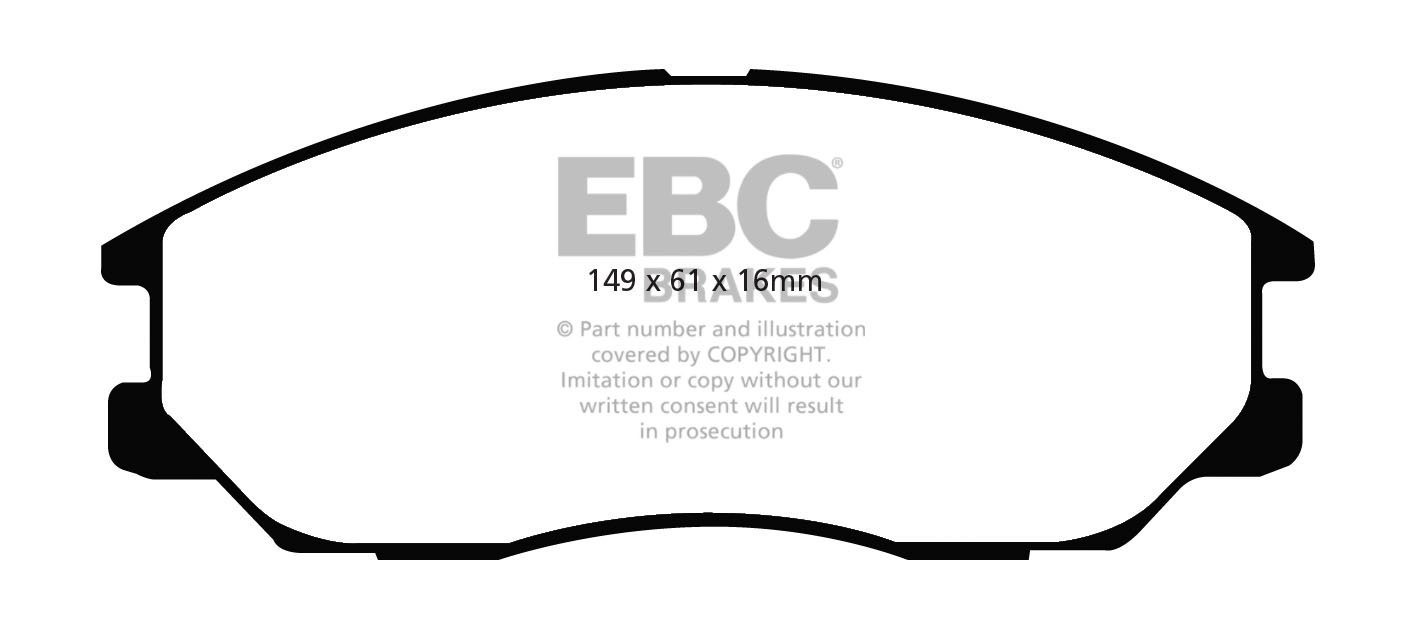 EBC Brakes SSANGYONG Rodius 2.7 TD 2005-.. Remblokken voorzijde